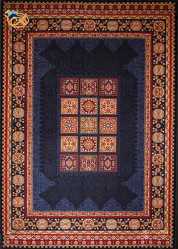 گبه ماشینی افرند زمینه سرمه ای کد 731