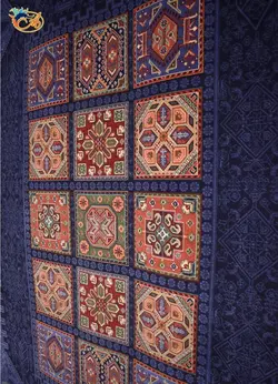 گبه ماشینی افرند زمینه سرمه ای کد 731