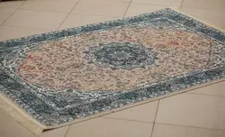 فرش ماشینی افرند 1200 شانه گل برجسته زمینه نقره ای کد 1506