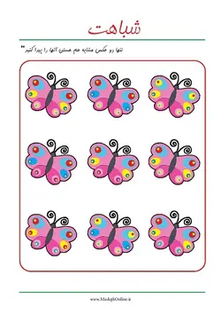 کاربرگ تشخیص شباهت