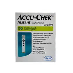 نوار تست قند خون اکیو چک مدل اینستنت بسته 50 عددی انقضا 2023/07 |  Accu Chek Instant Test Strips