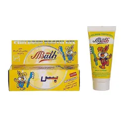 خمیردندان ژله ای کودک با طعم موز بس ۸۰ میل | Bath Children Toothpast Gel Banana Flavor 80 ml