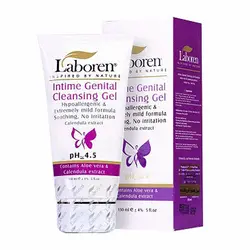ژل بهداشتی بانوان لابورن حاوی عصاره آلوئه ورا و همیشه بهار 150 میل | Laboren Aloevera And Calendula Genital Gel 150ml