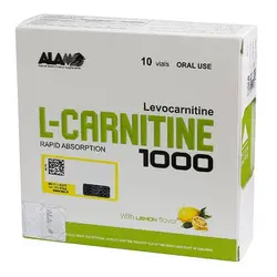 ویال ال کارنیتین 1000 آلامو با طعم لیمو 10 ویال خوراکی | Alamo Vials L-carnitine1000-Lemon