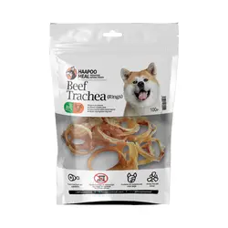 تشویقی نای گاو حلقه ای، مخصوص سگ، ۱۰۰ گرمی، برند هاپومیل