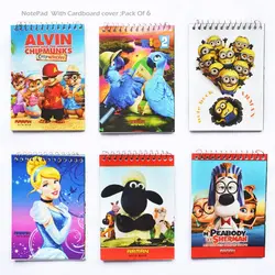 دفترچه یادداشت جلد مقوایی کم برگ کارتونی