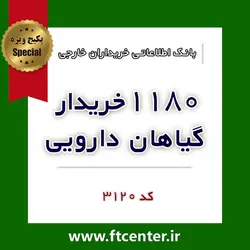 بانک اطلاعاتی ۱۱۸۰ خریدار گیاهان دارویی در دنیا