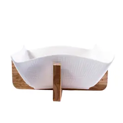 سالاد خوری طرح مربع چوبی ریور