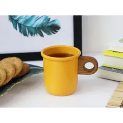 ماگ های آلومینیوم دسته چوبی
