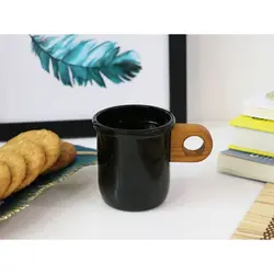 ماگ های آلومینیوم دسته چوبی