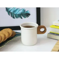 ماگ های آلومینیوم دسته چوبی