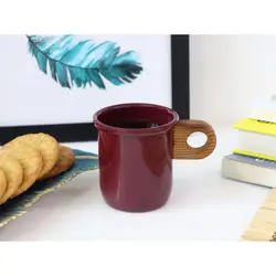 ماگ های آلومینیوم دسته چوبی