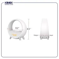 شارژر بی سیم رومیزی مدل S68 + شب خواب LED +اسپیکر