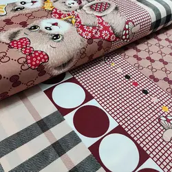 پارچه ملحفه طرح خرس دوقلو کد 125 - مترینوشاپ