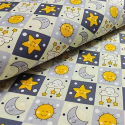 پارچه ملحفه طرح سان کد 300 کرم - مترینوشاپ