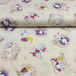 پارچه ملحفه عروسکی طرح ربیت کد 300 - مترینوشاپ