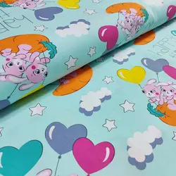 پارچه ملحفه عروسکی طرح اسنوبال کد 145 - مترینوشاپ