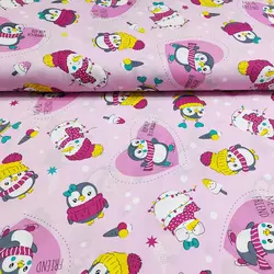 پارچه ملحفه عروسکی طرح پنگوئن کد 170 - مترینوشاپ