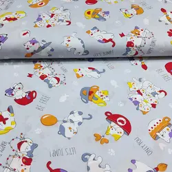 پارچه ملحفه عروسکی طرح پیشی کد 120 - مترینوشاپ