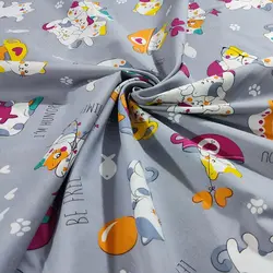 پارچه ملحفه عروسکی طرح پیشی کد 110 - مترینوشاپ