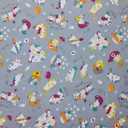 پارچه ملحفه عروسکی طرح پیشی کد 110 - مترینوشاپ