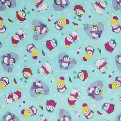 پارچه ملحفه عروسکی طرح پنگوئن کد 145 - مترینوشاپ