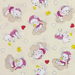 پارچه ملحفه عروسکی طرح لوسی کد 300 - مترینوشاپ