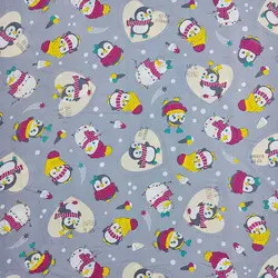 پارچه ملحفه عروسکی طرح پنگوئن کد 110 - مترینوشاپ