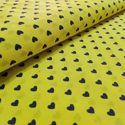 پارچه ملحفه طرح قلب کد 180 زرد طوسی