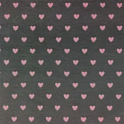 پارچه ملحفه طرح قلب کد 0170 طوسی صورتی