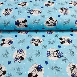 پارچه ملحفه طرح میکی موس کد 1419 آبی