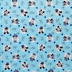 پارچه ملحفه طرح میکی موس کد 1419 آبی