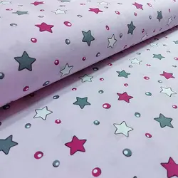 پارچه ملحفه طرح کهکشان کد 170 صورتی