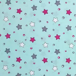 پارچه ملحفه طرح کهکشان کد 145 سبز آبی