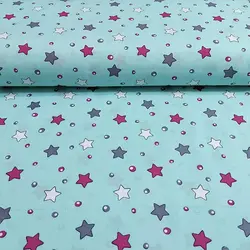 پارچه ملحفه طرح کهکشان کد 145 سبز آبی