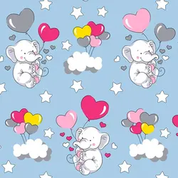 پارچه ملحفه طرح الفنت کد 140 آبی