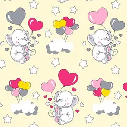 پارچه ملحفه طرح الفنت کد 180 زرد