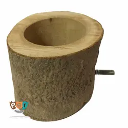 ظرف غذای پرنده مدل کاسه چوبی