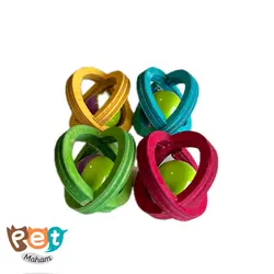 اسباب بازی پرنده مدل توپ چوبی زنگوله دار