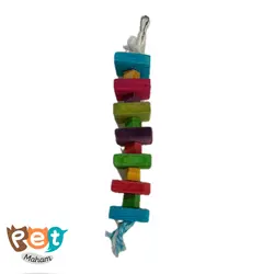 اسباب بازی پرنده مدل آویز جویدنی با رنگ خوراکی مدل آویز بنجی کد 947