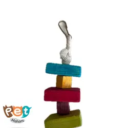 اسباب بازی پرنده مدل آویز جویدنی با رنگ خوراکی مدل آویز بنجی کد 947