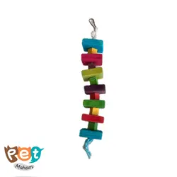 اسباب بازی پرنده مدل آویز جویدنی با رنگ خوراکی مدل آویز بنجی کد 947