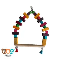 اسباب بازی پرنده مدل تاب بازی زنگوله دار  با رنگ خوراکی مناسب انواع پرنده 943