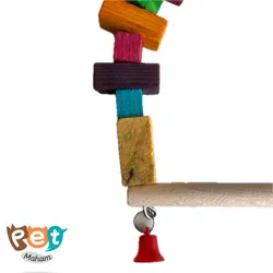 اسباب بازی پرنده مدل تاب بازی زنگوله دار  با رنگ خوراکی مناسب انواع پرنده 943