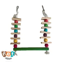 اسباب بازی پرنده مدل تاب بازی آویز دار تاب مانلی  با رنگ خوراکی مناسب انواع پرنده کد 949