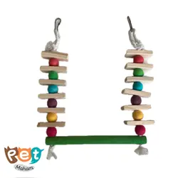 اسباب بازی پرنده مدل تاب بازی آویز دار تاب مانلی  با رنگ خوراکی مناسب انواع پرنده کد 949