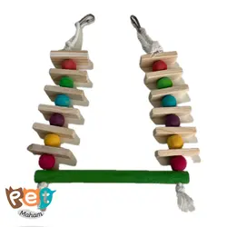 اسباب بازی پرنده مدل تاب بازی آویز دار تاب مانلی  با رنگ خوراکی مناسب انواع پرنده کد 949