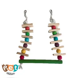 اسباب بازی پرنده مدل تاب بازی آویز دار تاب مانلی  با رنگ خوراکی مناسب انواع پرنده کد 949