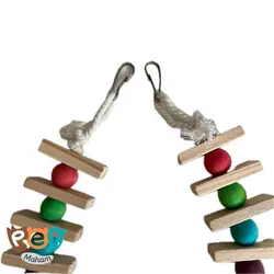 اسباب بازی پرنده مدل تاب بازی آویز دار تاب مانلی  با رنگ خوراکی مناسب انواع پرنده کد 949