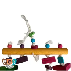 اسباب بازی پرنده مدل اسباب بازی چوبی آویز دار آویز کوشا با رنگ خوراکی مناسب انواع پرنده کد 946